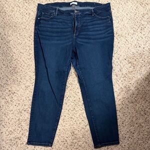 LOFT Dark Blue Skinny Jeans